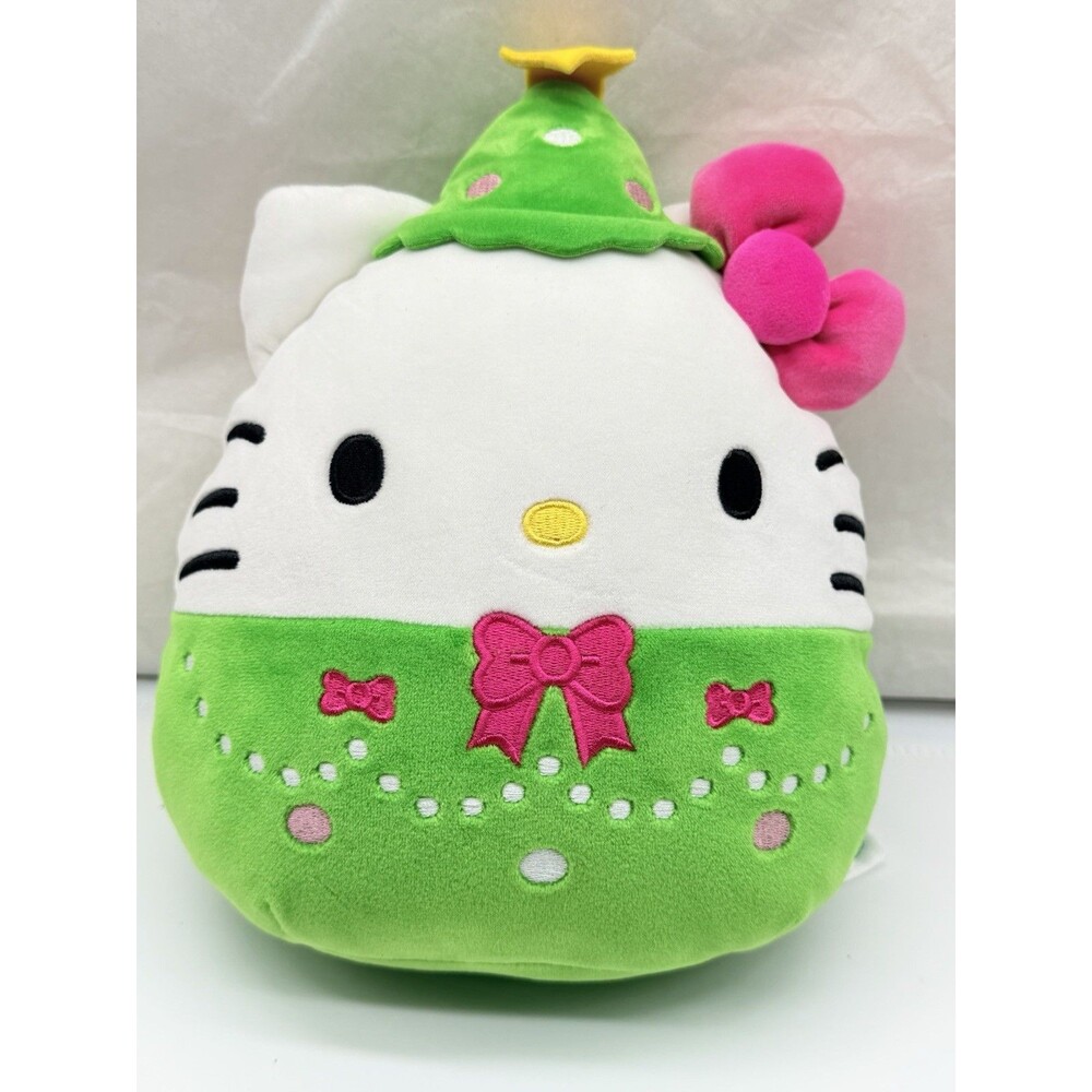 Squishmallows Original 8” Hello Kitty Christmas Tree Soft Sanrio Stuffed Toy
